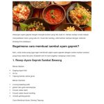 Resep Sambal Ayam Geprek Super Pedas  PDF